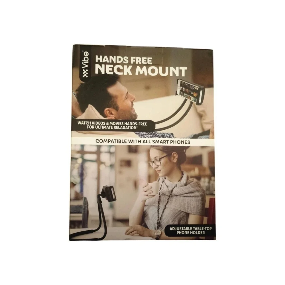 NEW/UNOPENED VIBE Hands Free Neck Mount - Compatible‎ w/ all Smart Phones-BLK